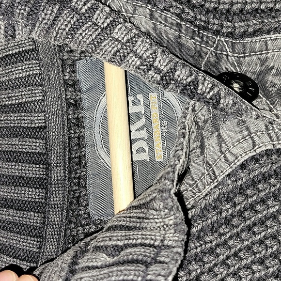 Buckle BKE Men's Gray Standard Fit Quarter Button Pullover Sweater, Size X-Small - Picture 6 of 6